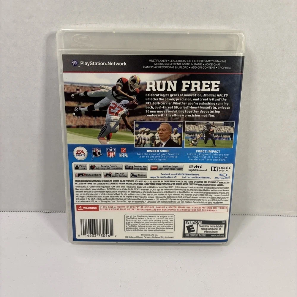 Madden NFL 25 Sony PlayStation 3 PS3 EA Sports Football Game Complete